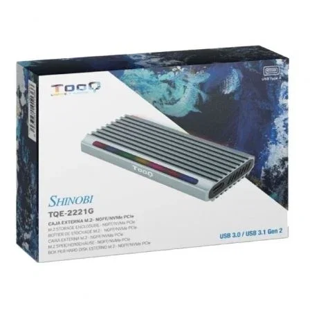 TooQ Shinobi Caja Externa para SSD M.2 NVMe/SATA Gris TooQ Shinobi Caja Externa para SSD M.2 NVMe/SATA Gris